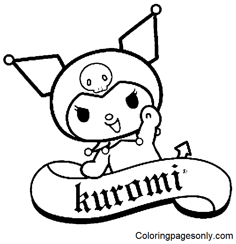 Kuromi coloring pages printable for free download