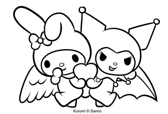 Kuromi coloring pages