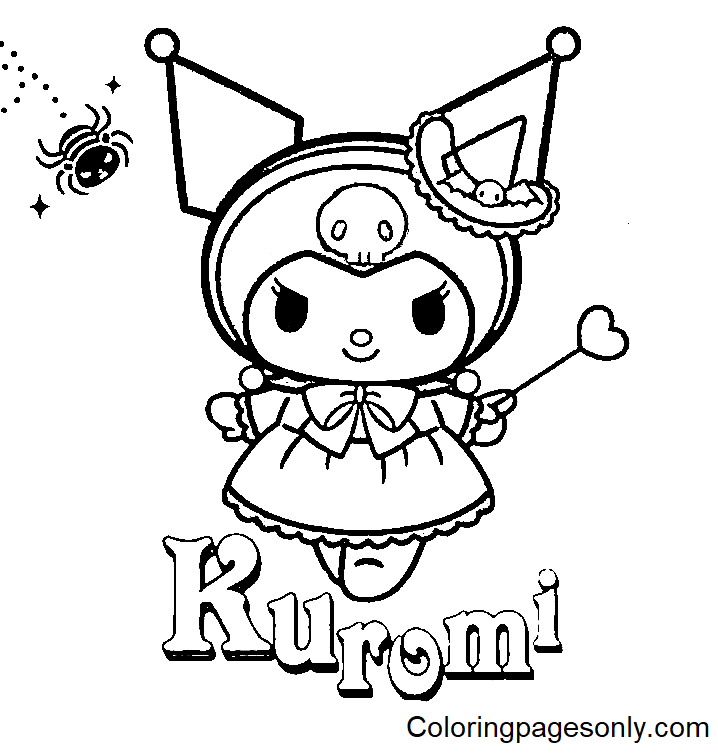 Kuromi coloring pages printable for free download