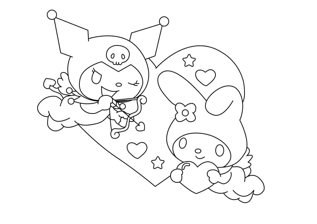 Kuromi coloring pages