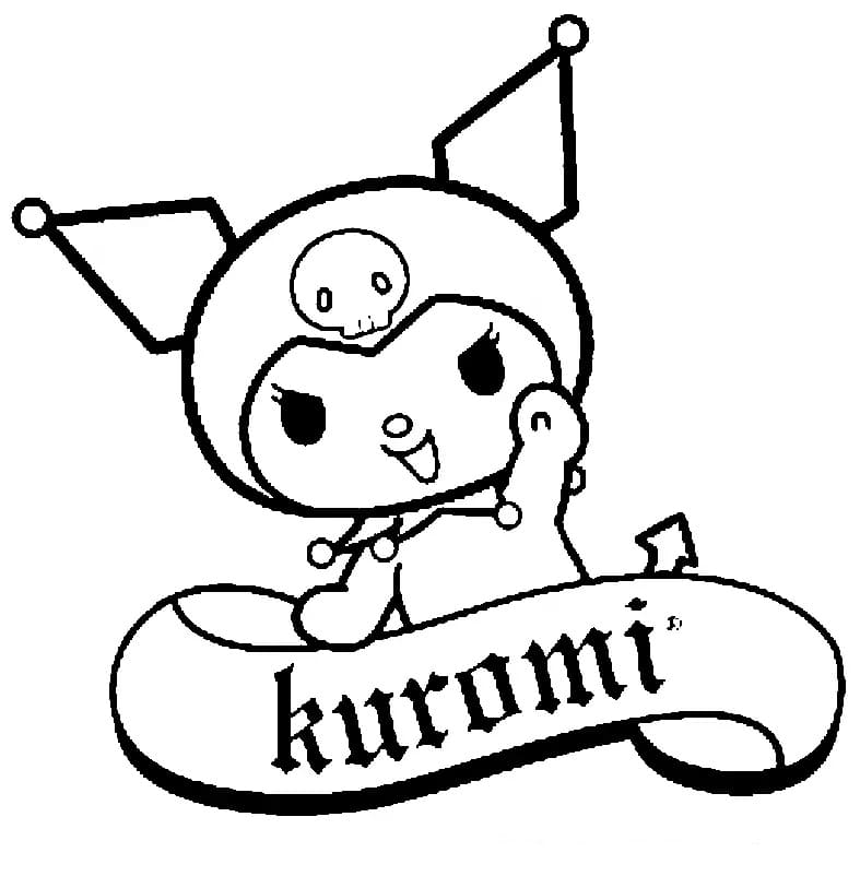 Kuromi coloring pages