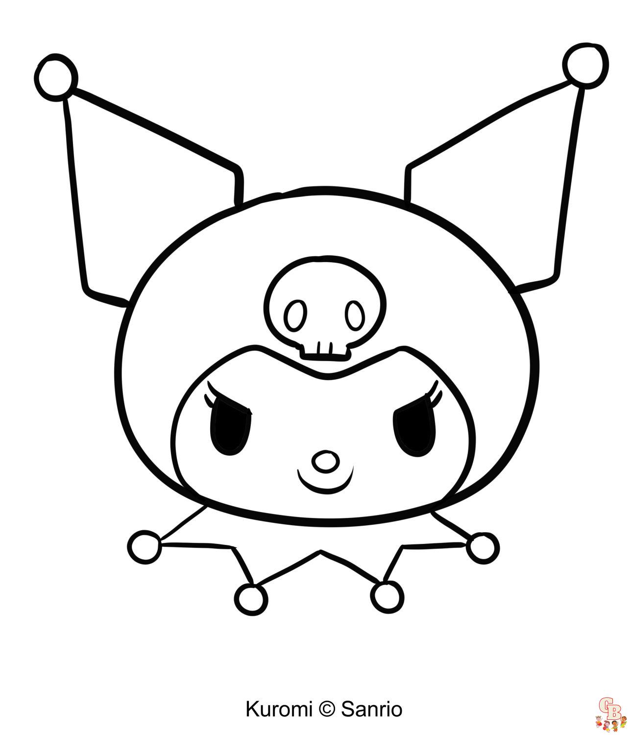 Printable kuromi coloring pages free and easy to print