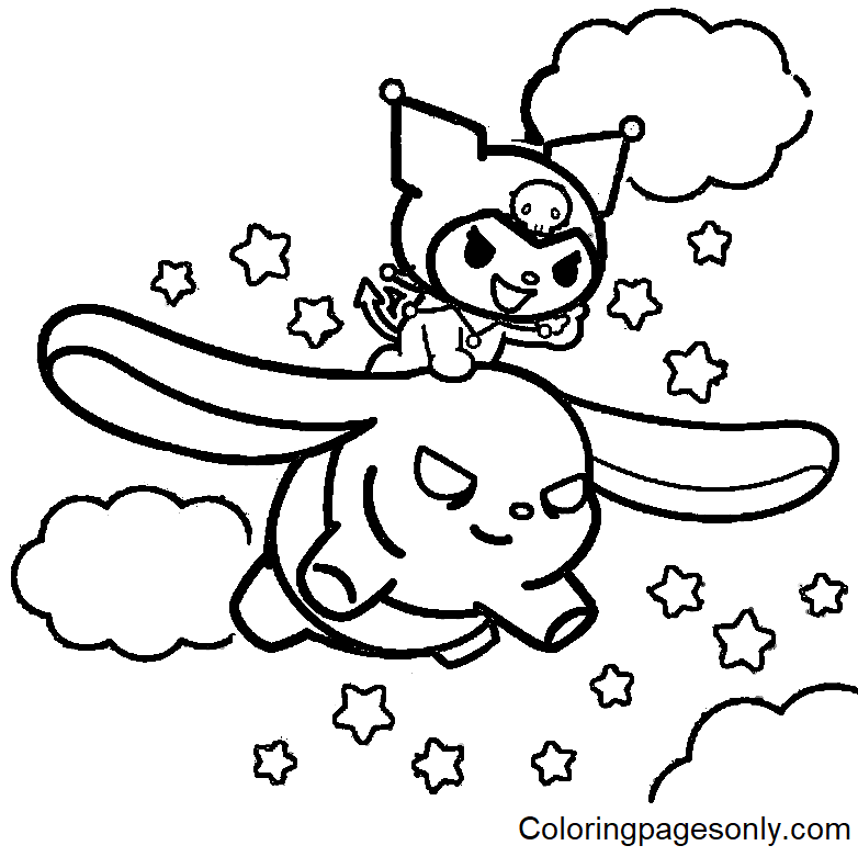 Kuromi coloring pages printable for free download