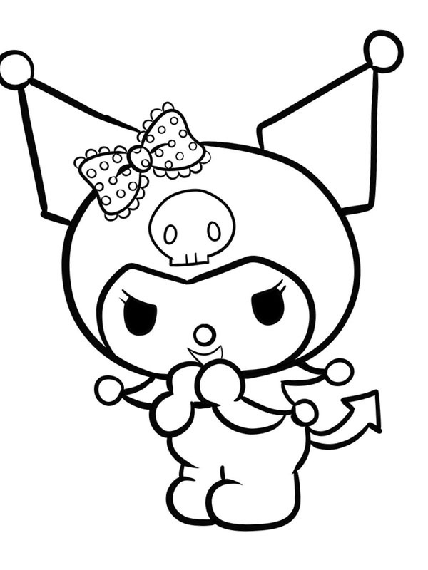 Kuromi coloring page