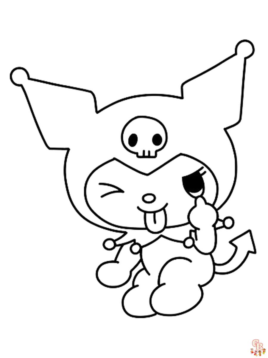 Printable kuromi coloring pages free and easy to print