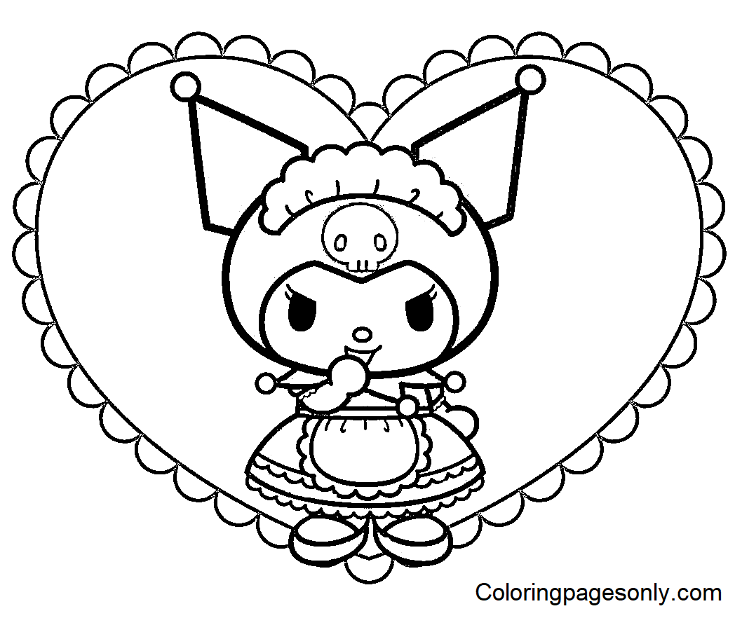 Kuromi coloring pages printable for free download