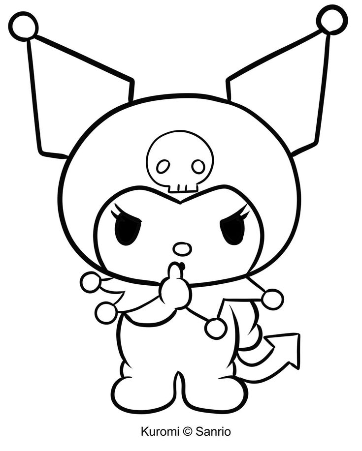 Cute kuromi coloring pages pdf to print hello kitty coloring kitty coloring bunny coloring pages