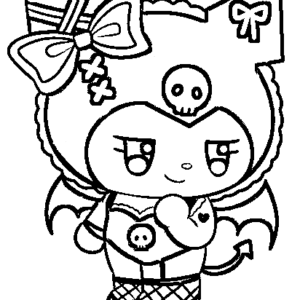 Kuromi coloring pages printable for free download