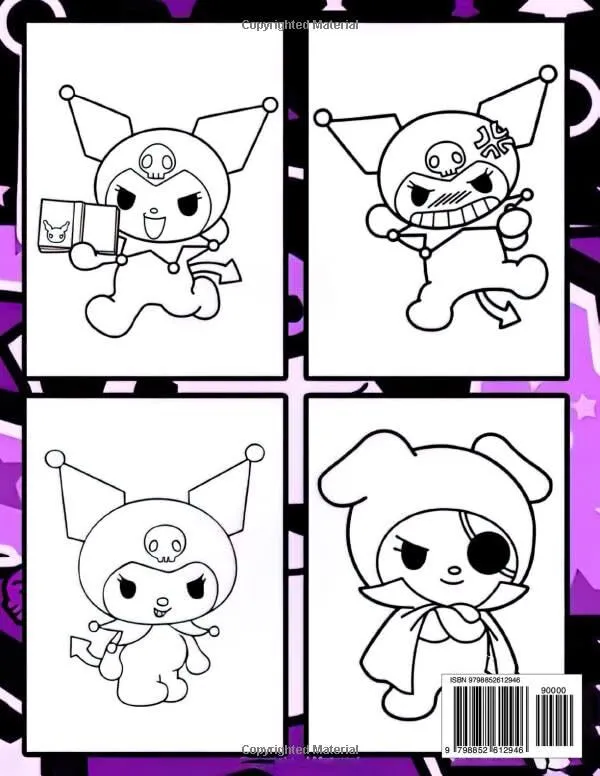 Kuromi coloring book cute and easy colorbook a great gift book for kids