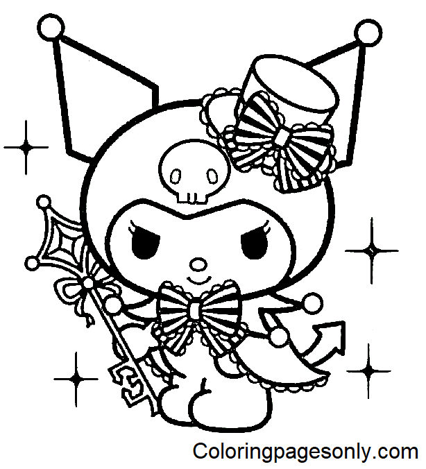 Kuromi coloring pages