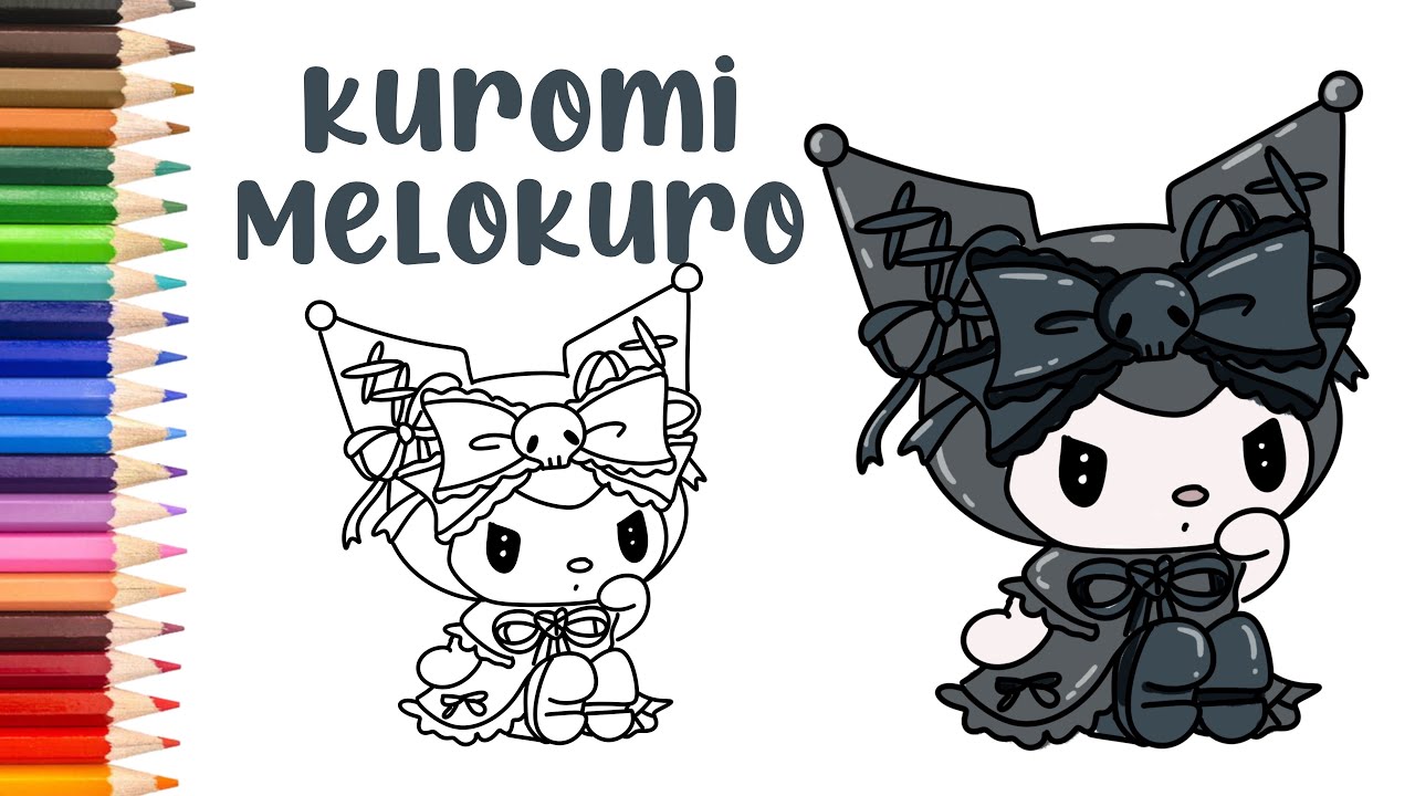 How to draw kuromi melokuro sanrio easy easy step by step drawing tutorial