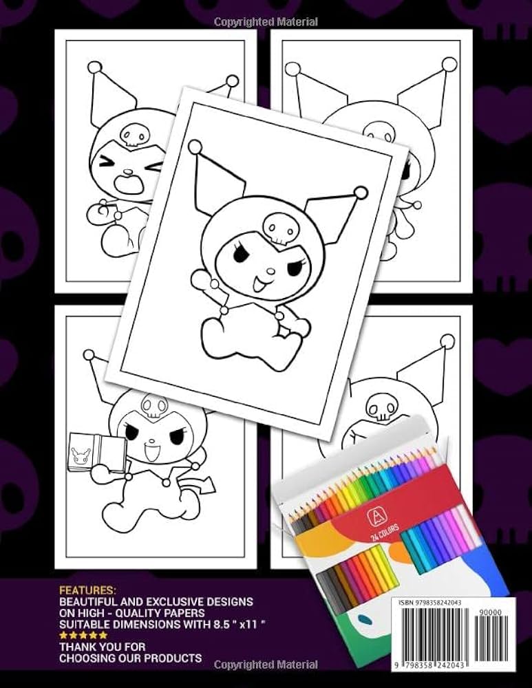 Kuromi coloring book new edition coloring pages for all fans great gifts for kids boys girls ages