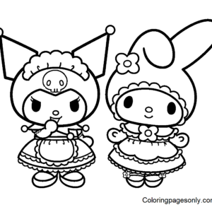 Kuromi coloring pages printable for free download