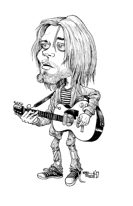 Kurt cobain sticker by mike scott