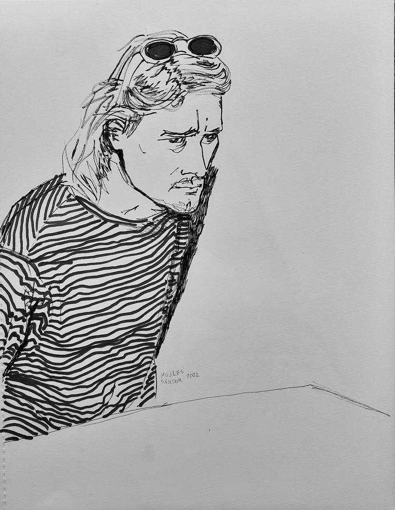 Portrait of kurt cobain drawing by sãndor mojzes saatchi art