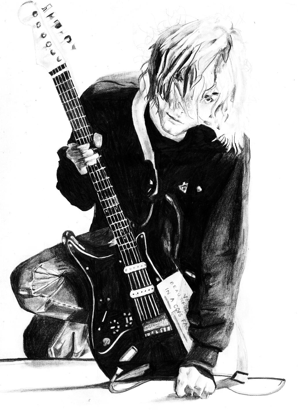 Pencil sketch of kurt cobain by kasmei on