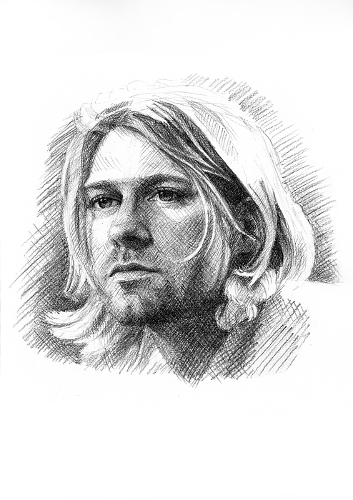 Kurt cobain throw pillow by jason reisig