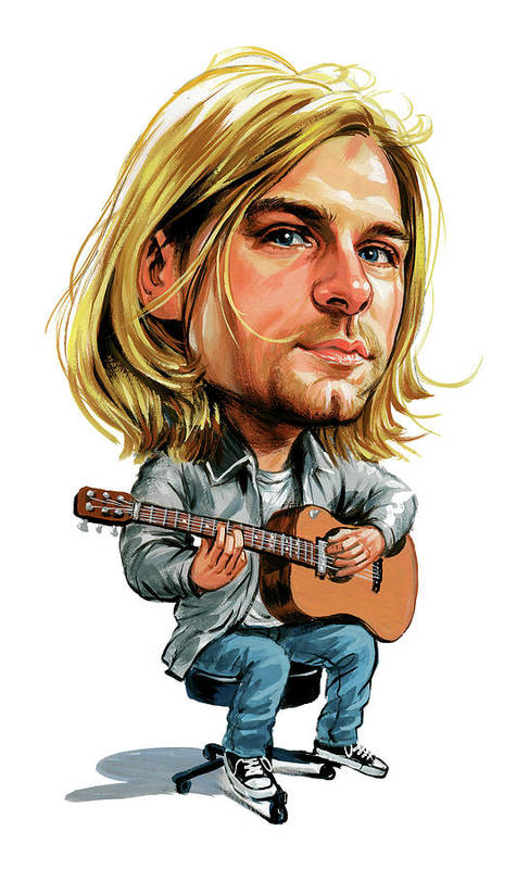 Kurt cobain art print by art