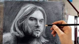 How to draw kurt cobain step by step portrait