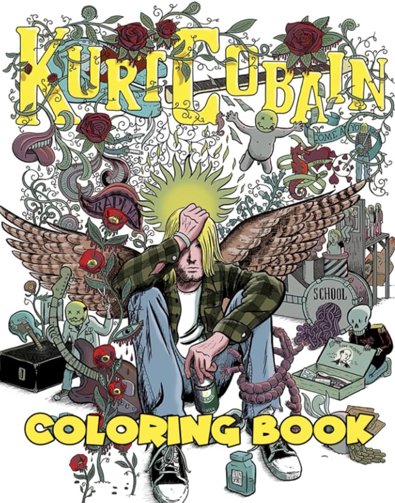 Kurt coloring book creative fun cobain unofficial the color wonder an adult colouring books wittke ludwig books