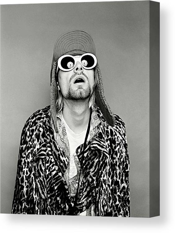 Kurt cobain portrait nirvana poster grunge alternative rock canvas print canvas art by ziggy print