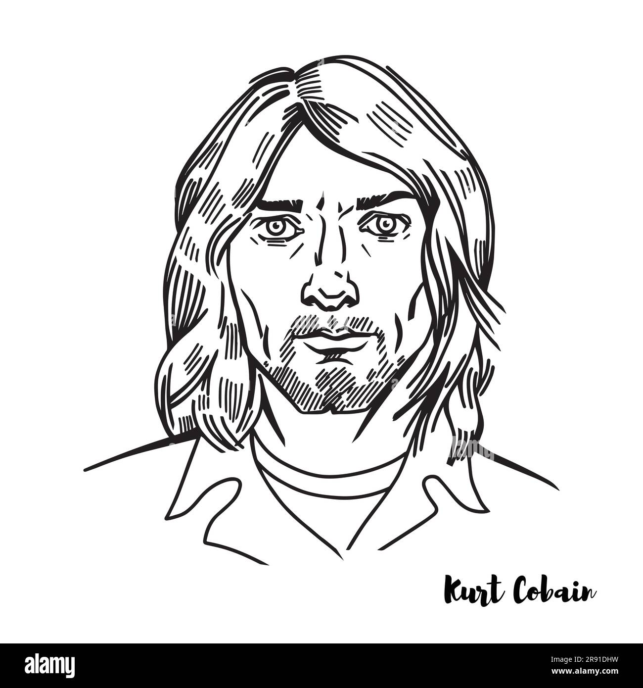 Kurt cobain stock vector images