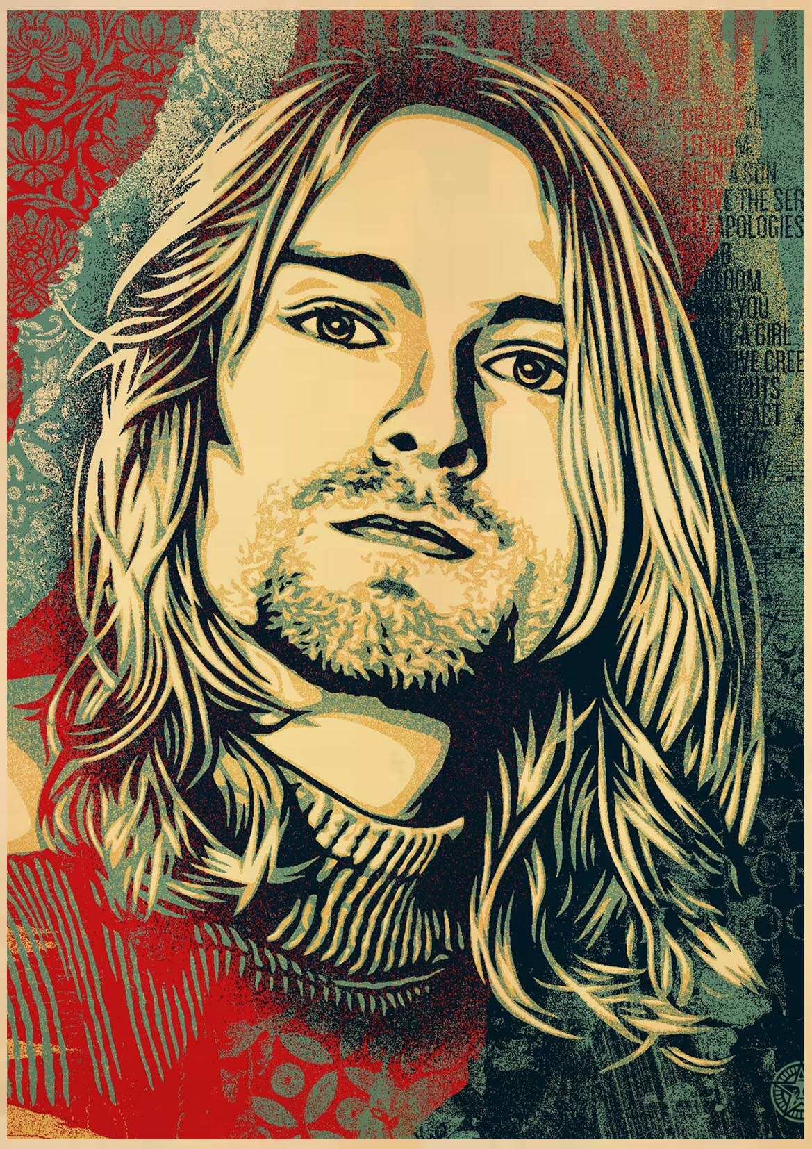 Singer kurt cobain posters rock and roll music retro kraft paper stick â