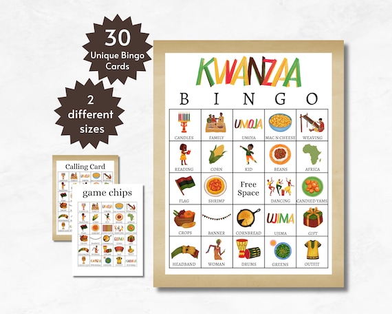 Kwanzaa bingo kwanzaa games printable kwanzaa party games