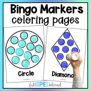 Shapes fine motor activities bingo marker dauber printable coloring pages