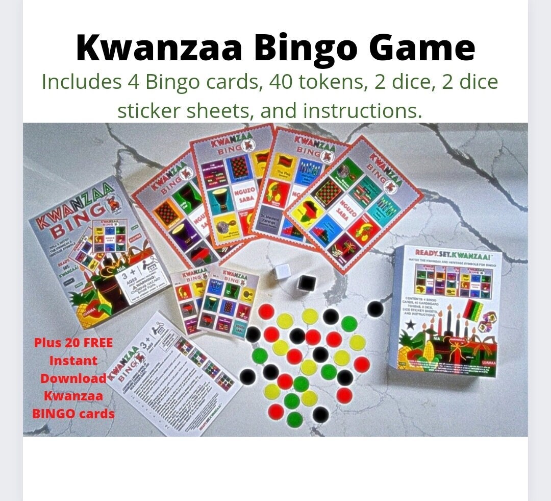 Kwanzaa bingo game kwanzaa activities gifts games for kids play dates classroom games holiday present pre