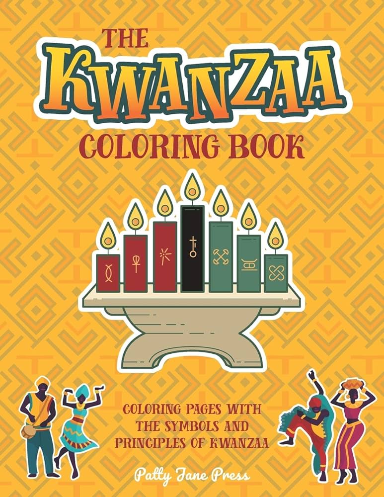 Kwanzaa coloring book for kids and adults simple easy and large pages to color kwanzaa gift for kids kwanzaa coloring books patty jane press books