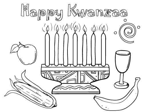 Free kwanzaa coloring page