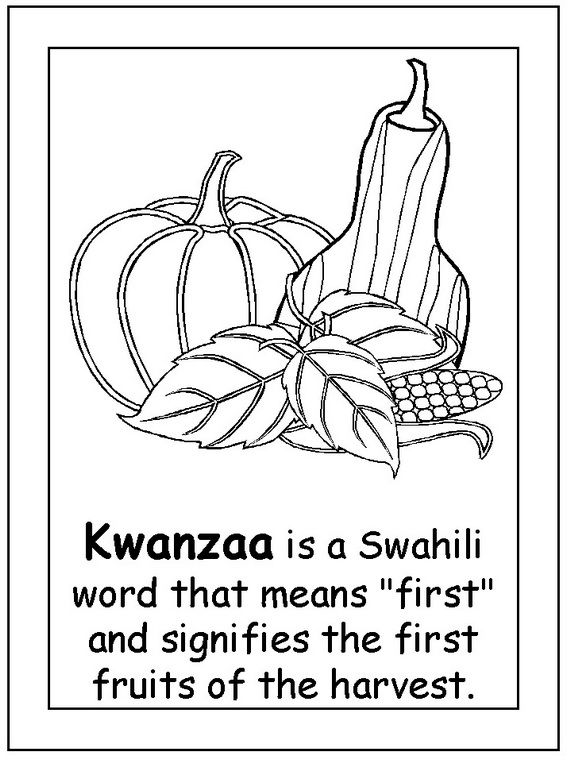 Kwanzaa coloring pages