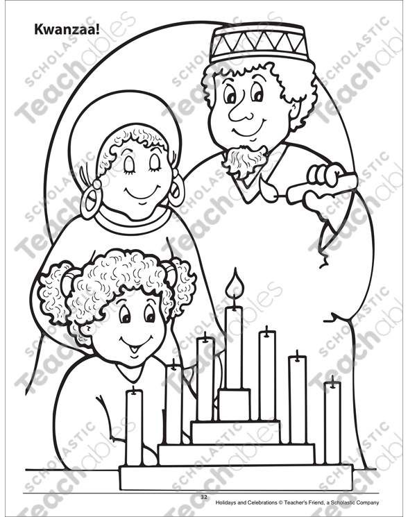 Kwanzaa holidays and celebrations coloring page printable coloring pages