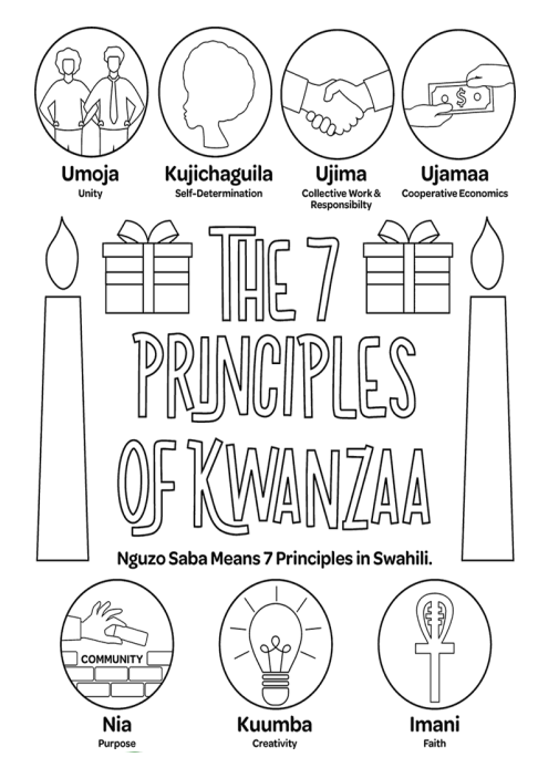 Kwanzaa activities colourings puzzles and games made by teachers