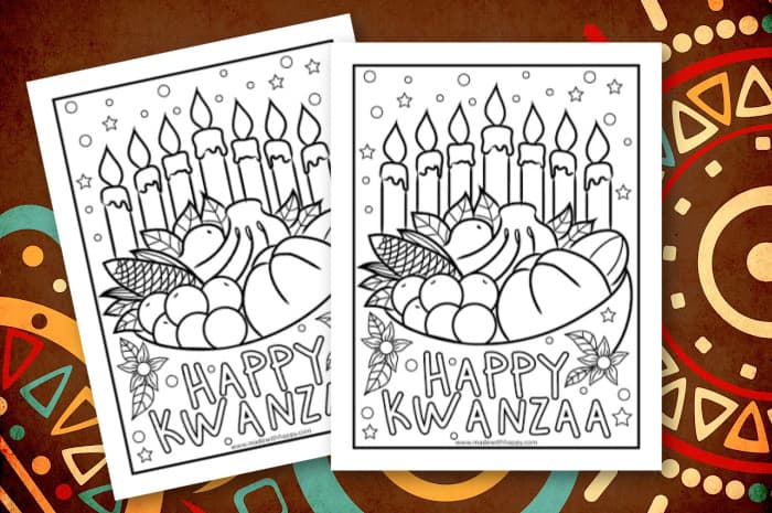 Happy kwanzaa coloring page