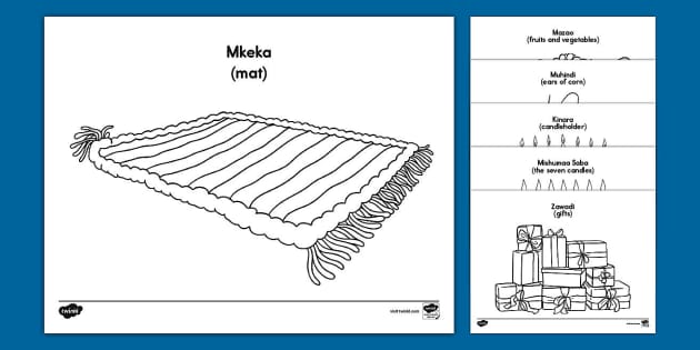 Printable kwanzaa coloring pages for kids usa