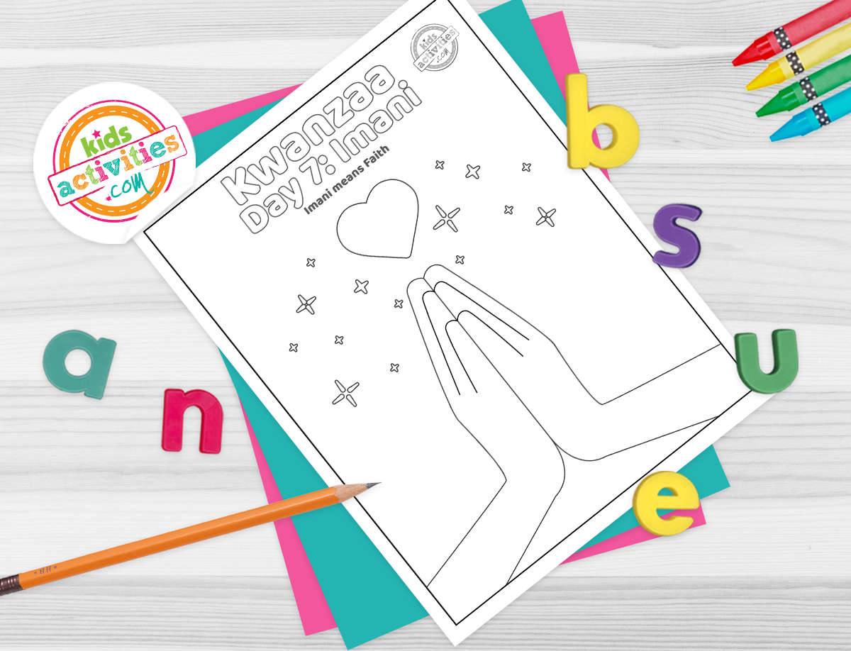 Kwanzaa day imani coloring page for kids kids activities blog