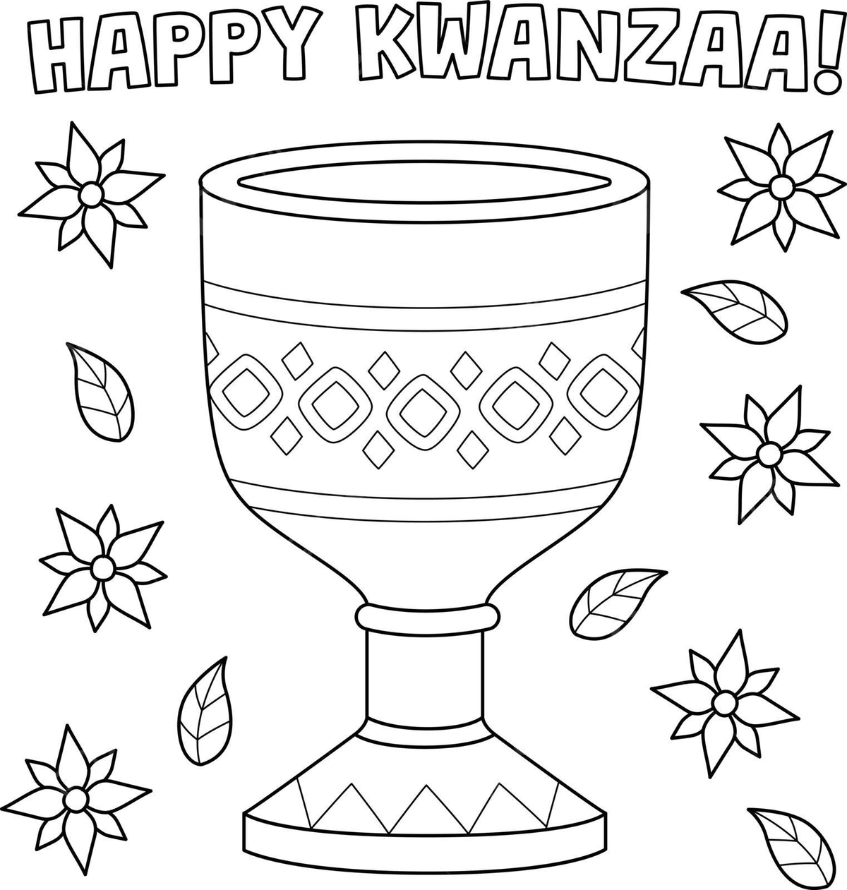 Kwanzaa unity cup coloring page for kids colouring page page traditional vector colouring page page traditional png and vector with transparent background for free download