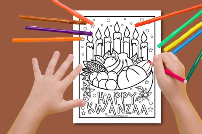 Happy kwanzaa coloring page