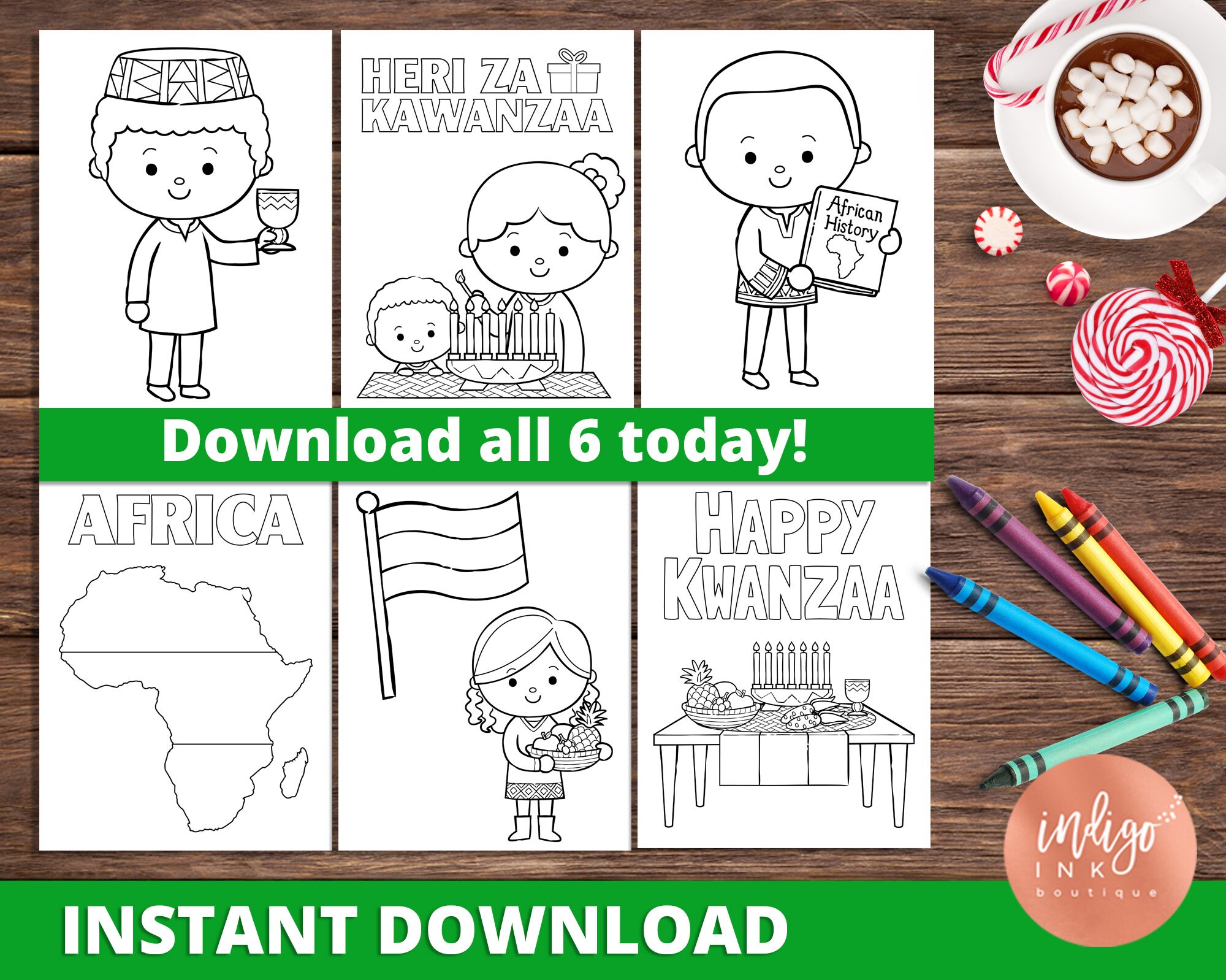 Kwanzaa coloring pages for kids instant download kwanzaa digital coloring sheets happy kwanzaa kids coloring pages printables for kids