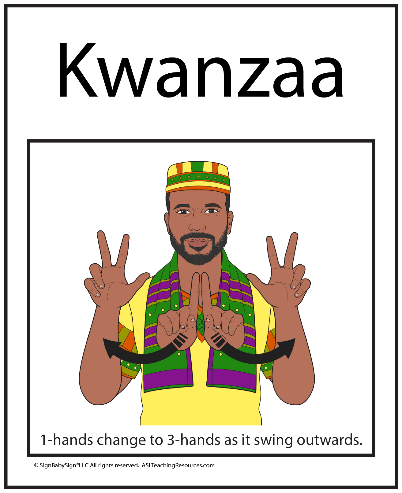 Kwanzaa classroom posters asl