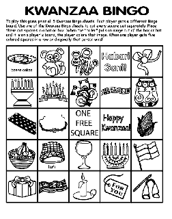 Kwanzaa free coloring pages