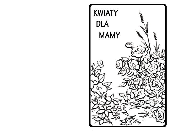 Kolorowanka â kwiaty dla mamy