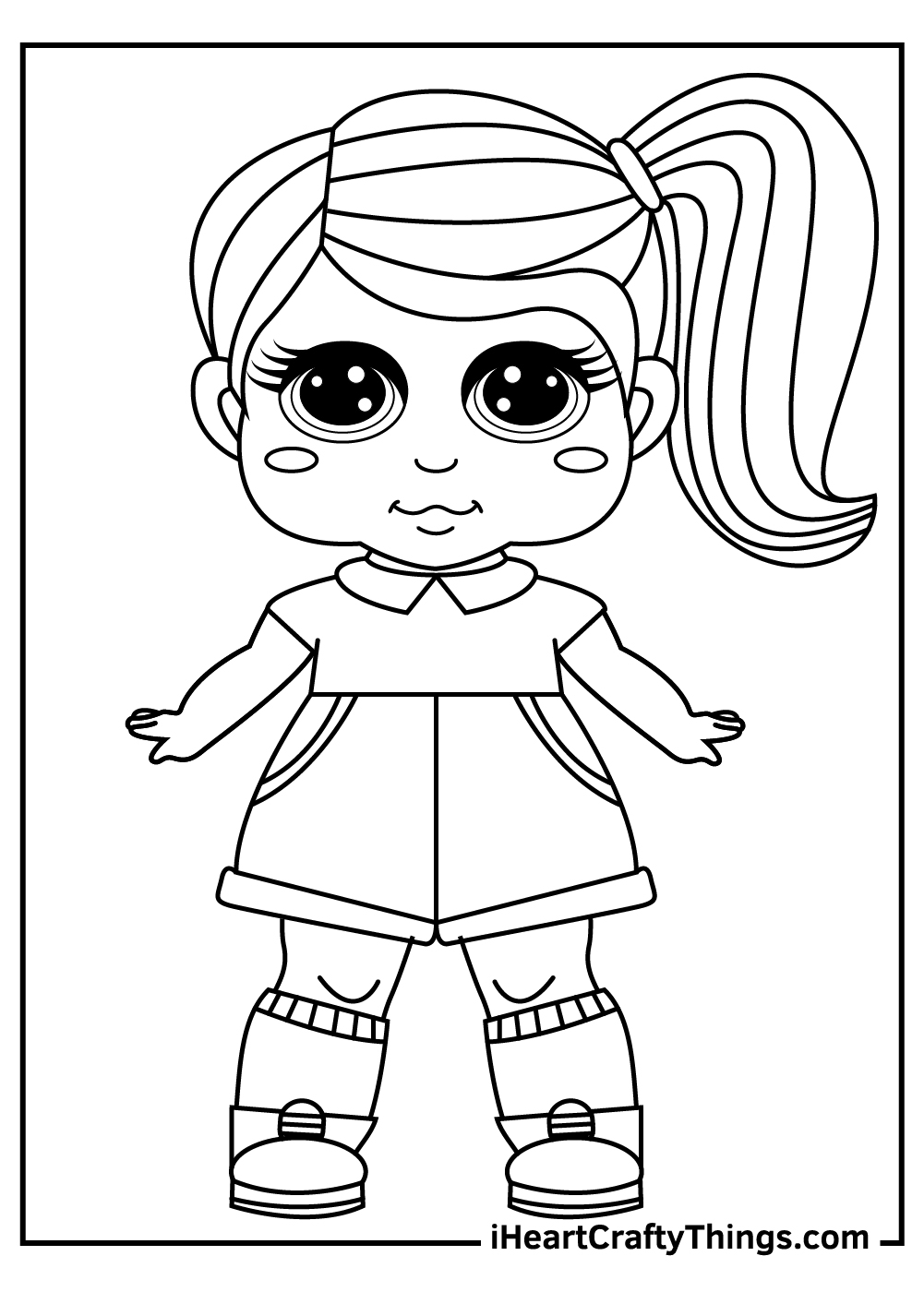 Dolls coloring pages free printables