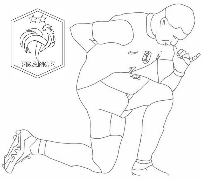 Coloring page fifa world cup kylian mbappã