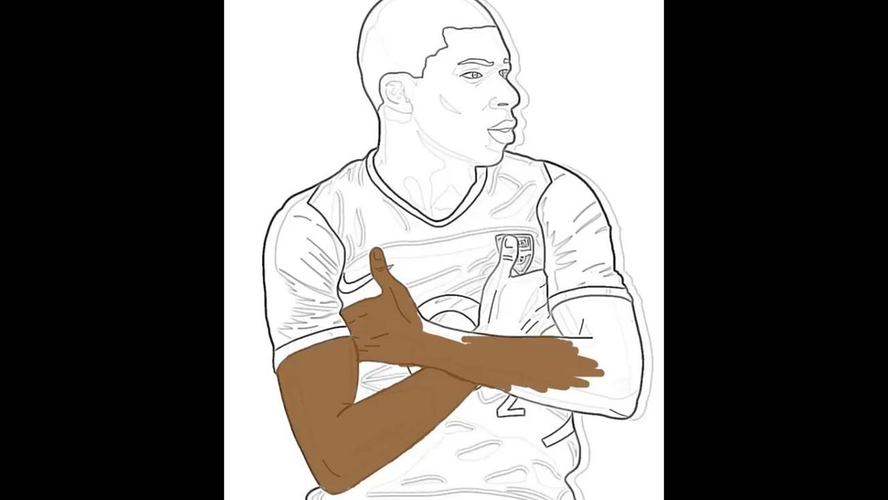 Kylian mbappe coloring book