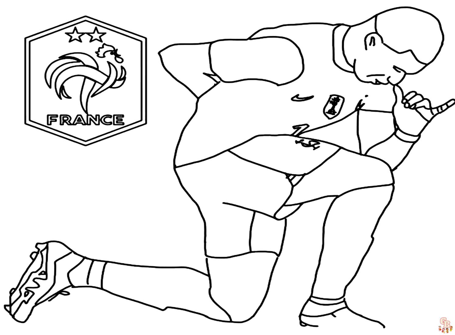 Printable mbappe coloring pages free for kids and adults