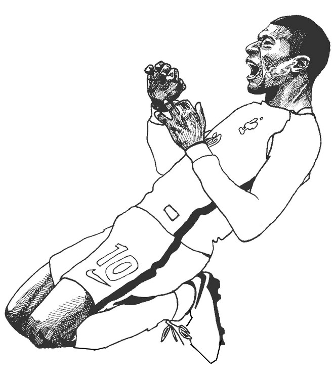 Coloring page french national soccer team kylian mbappã