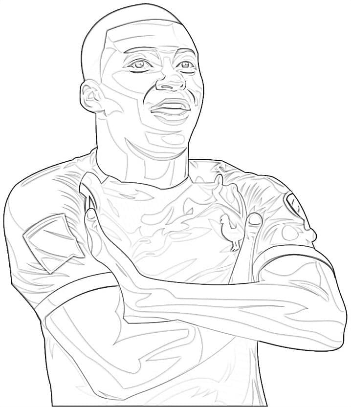 Kylian mbappã coloring pages